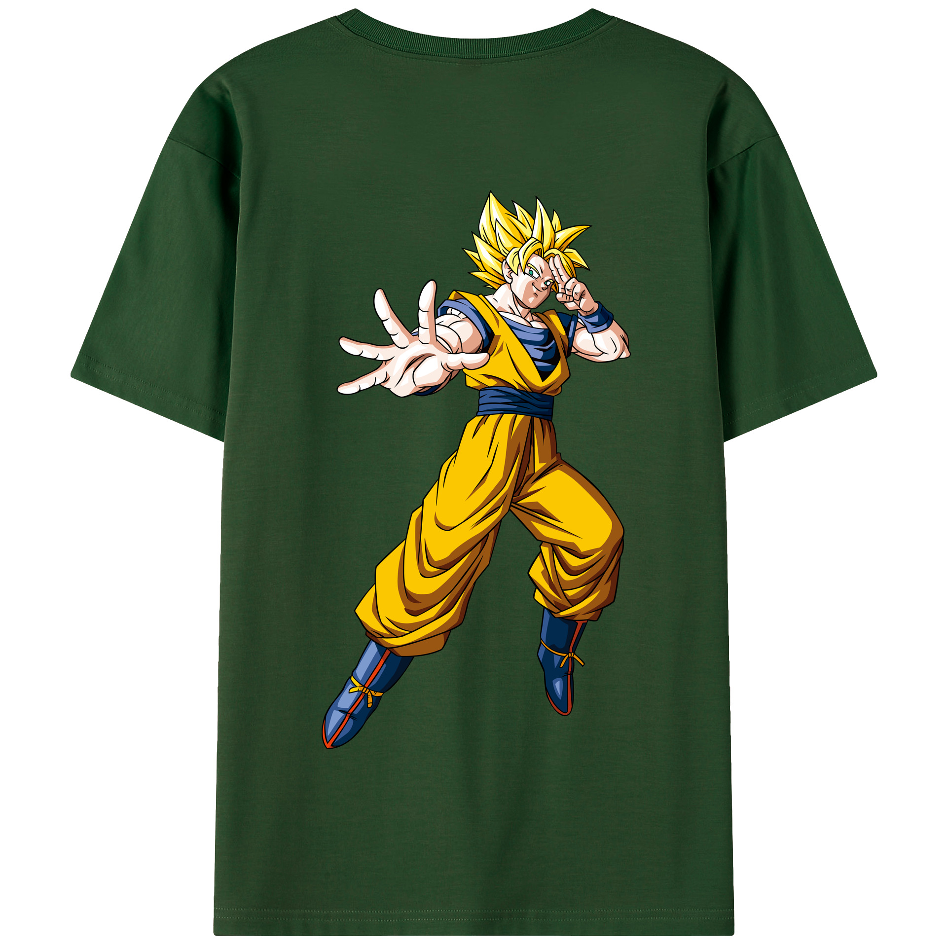 （画像用） ドラゴンボール 孫悟空（そん ごくう）Son Goku カカロット DRAGON BALL Kakarotto 綿100％半袖Tシャツ（背面プリント）